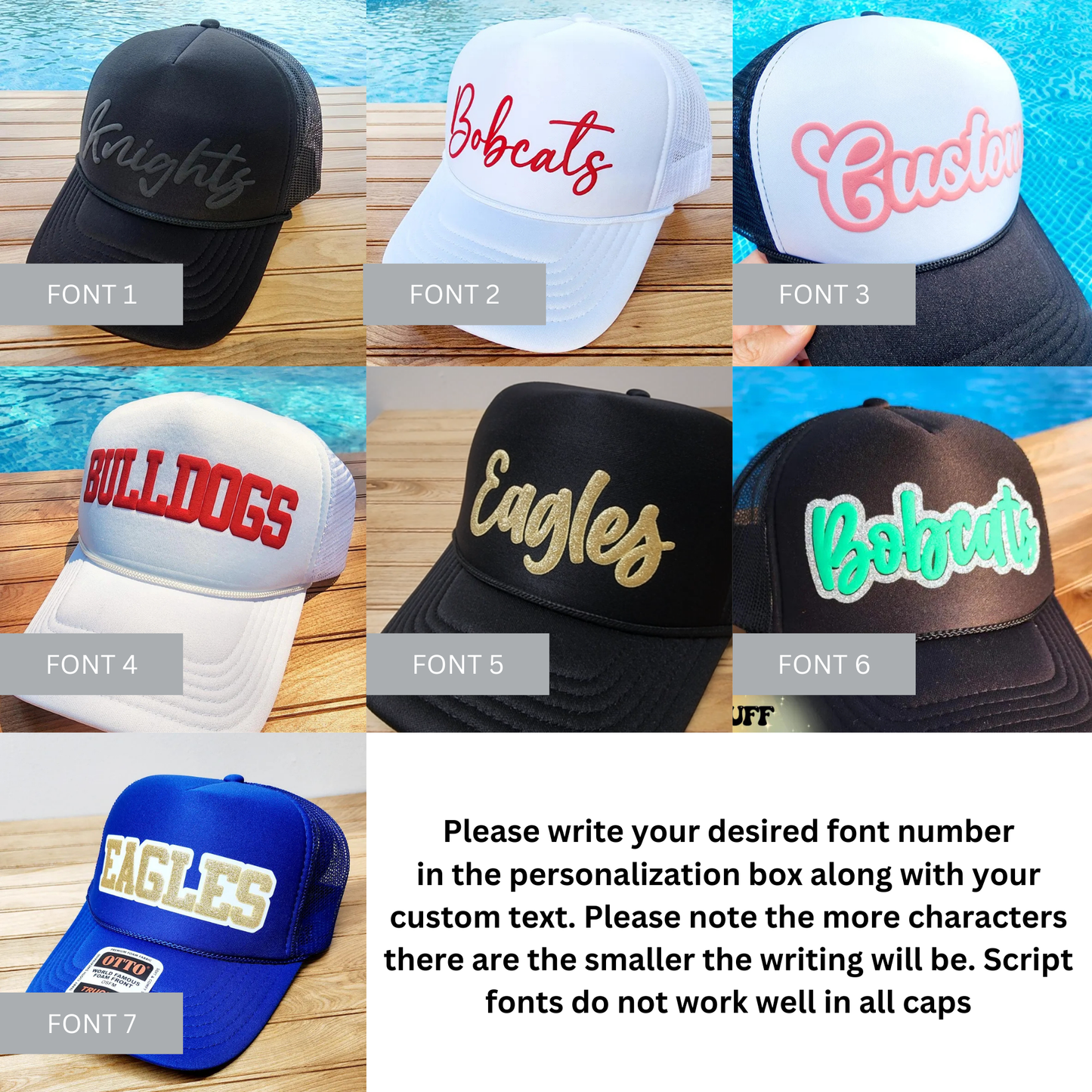 CUSTOM Puff Bulldogs Foam Trucker Hat