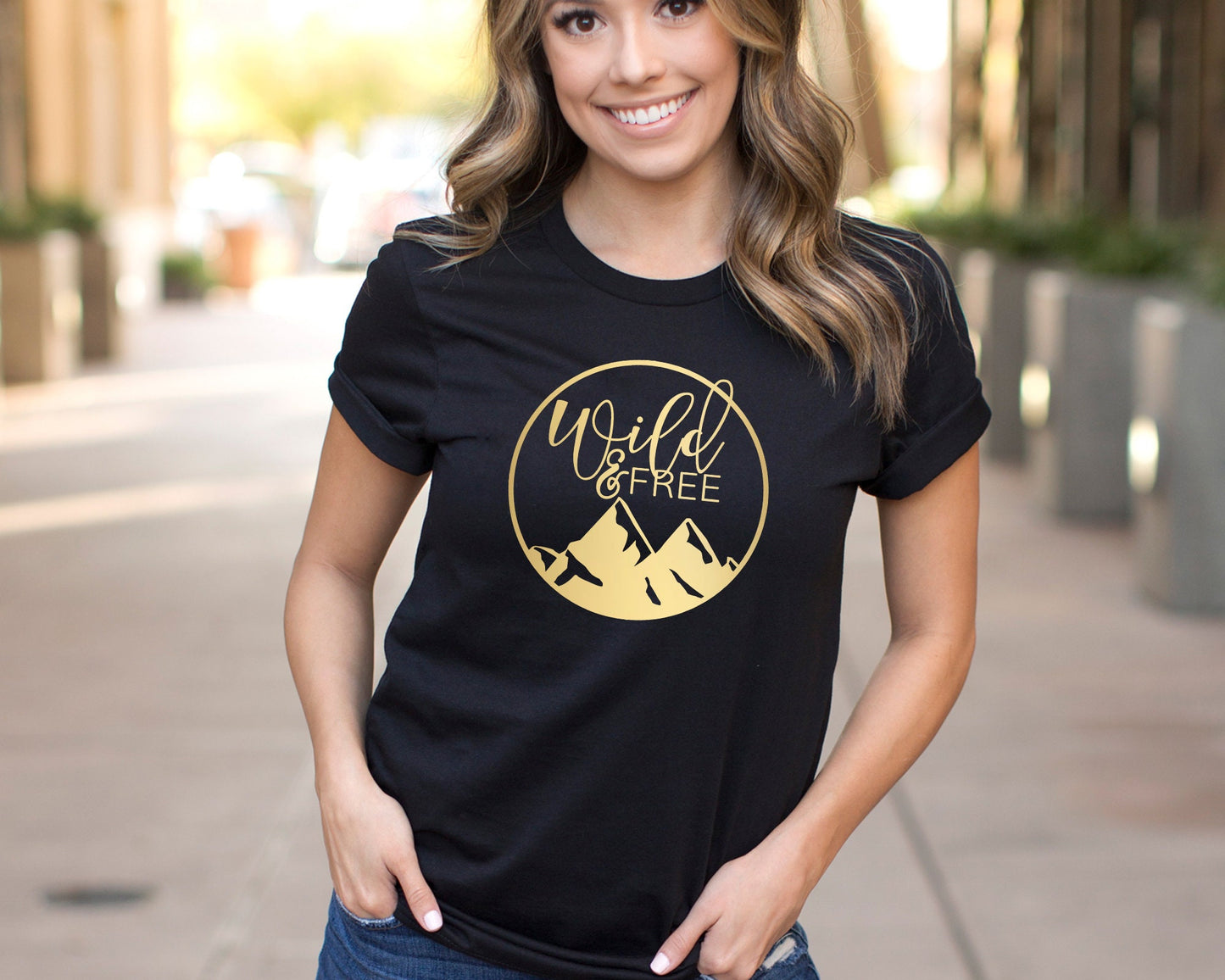Bachelorette Party Shirts, Wild and Free with the Bride to Be Shirt, Mountain Bridesmaid Shirts, Bride Tshirt, Bridesmaid Proposal 8-7