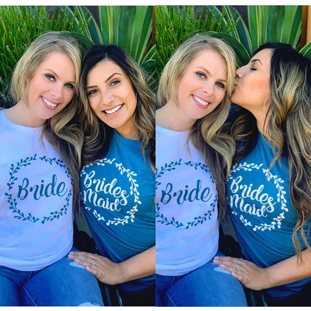 bridesmaid shirts, bridesmaid shirt set of, bachelorette party shirts, bridal party, wedding party, maid of honor, bride, bridesmaid gift