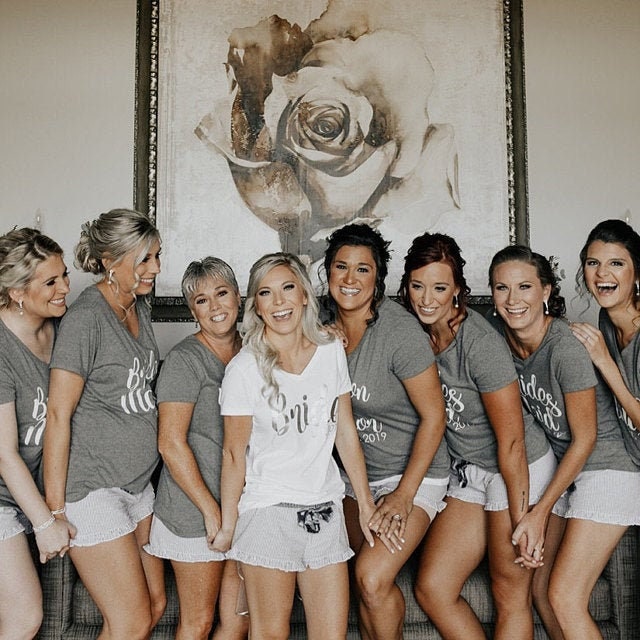 team bride, bridesmaid shirts, bridesmaid tshirts, bachelorette party shirts, bridal party, wedding party, will you be my bridesmaid