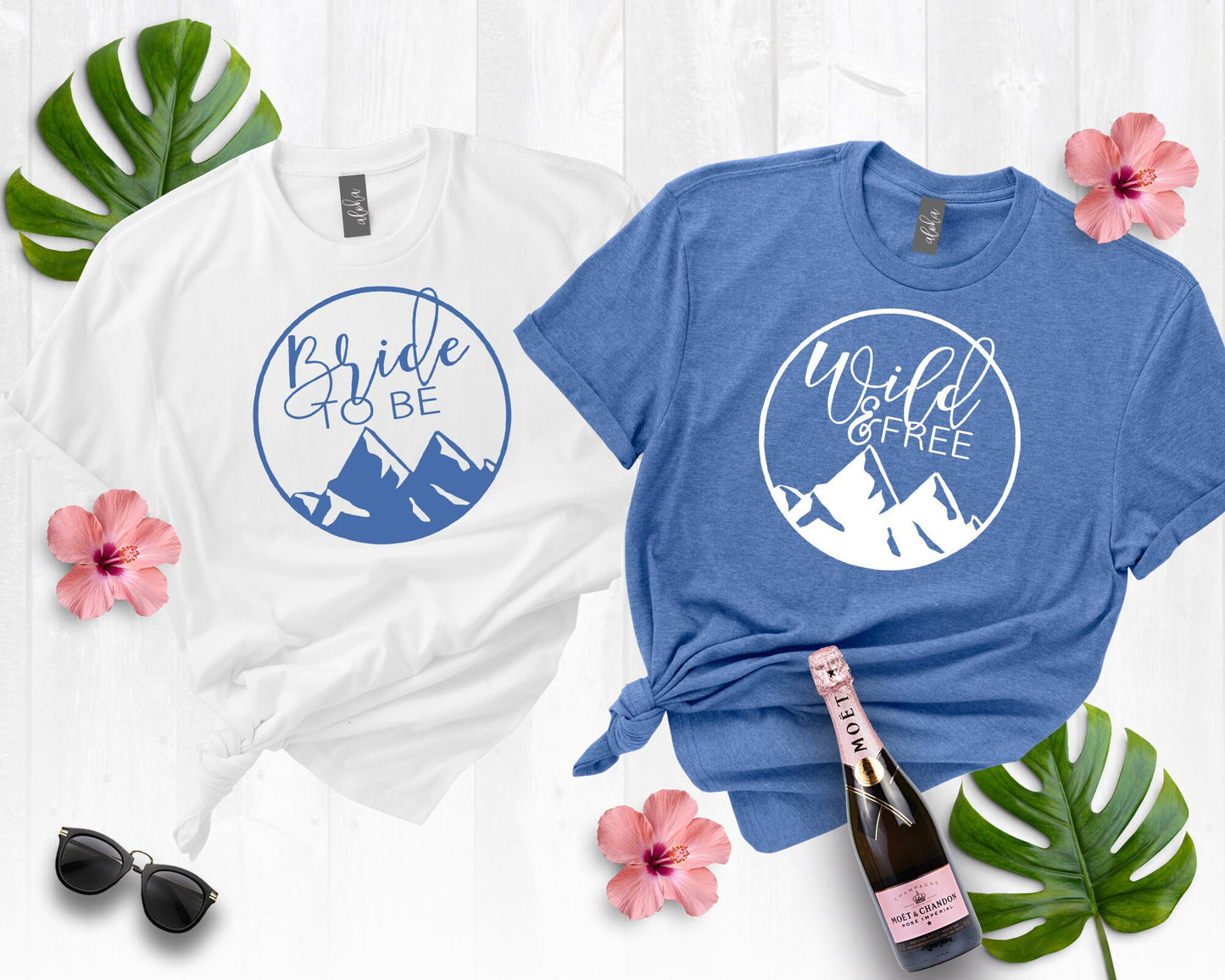 Mountain Bachelorette Party, Wild and Free with the Bride to Be Shirt, Mountain Bridesmaid Shirts, Bride Tshirt, Proposal 8-11-20