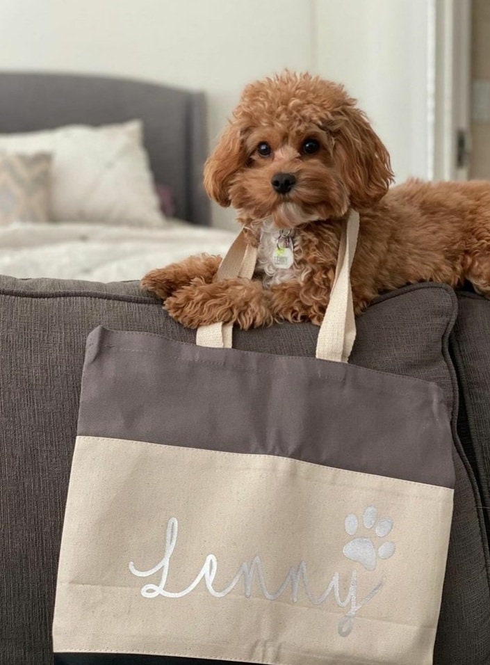 Custom Dog Mom Gift, Personalized Pet Bag, Dog Mom Tote, Custom Pet Tote Bag, Pet Gift, Personalized Tote Bag Women, Cotton Canvas Tote