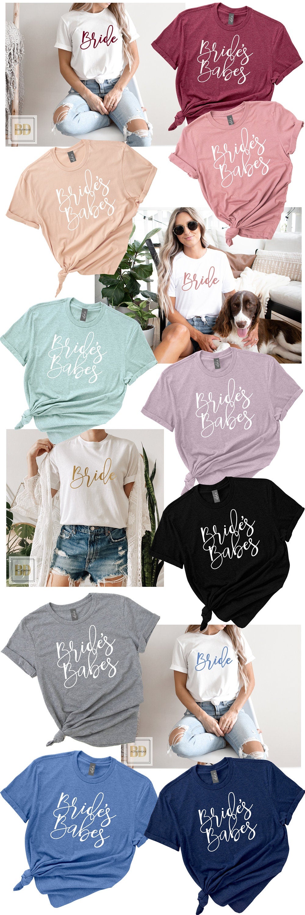 Bridal Party Shirt, Brides Babes Shirt, Bridesmaid Shirt, Bachelorette Party Shirt, Babe of Honor Shirt, Bridesmaid Gift, Proposal Box 6-21