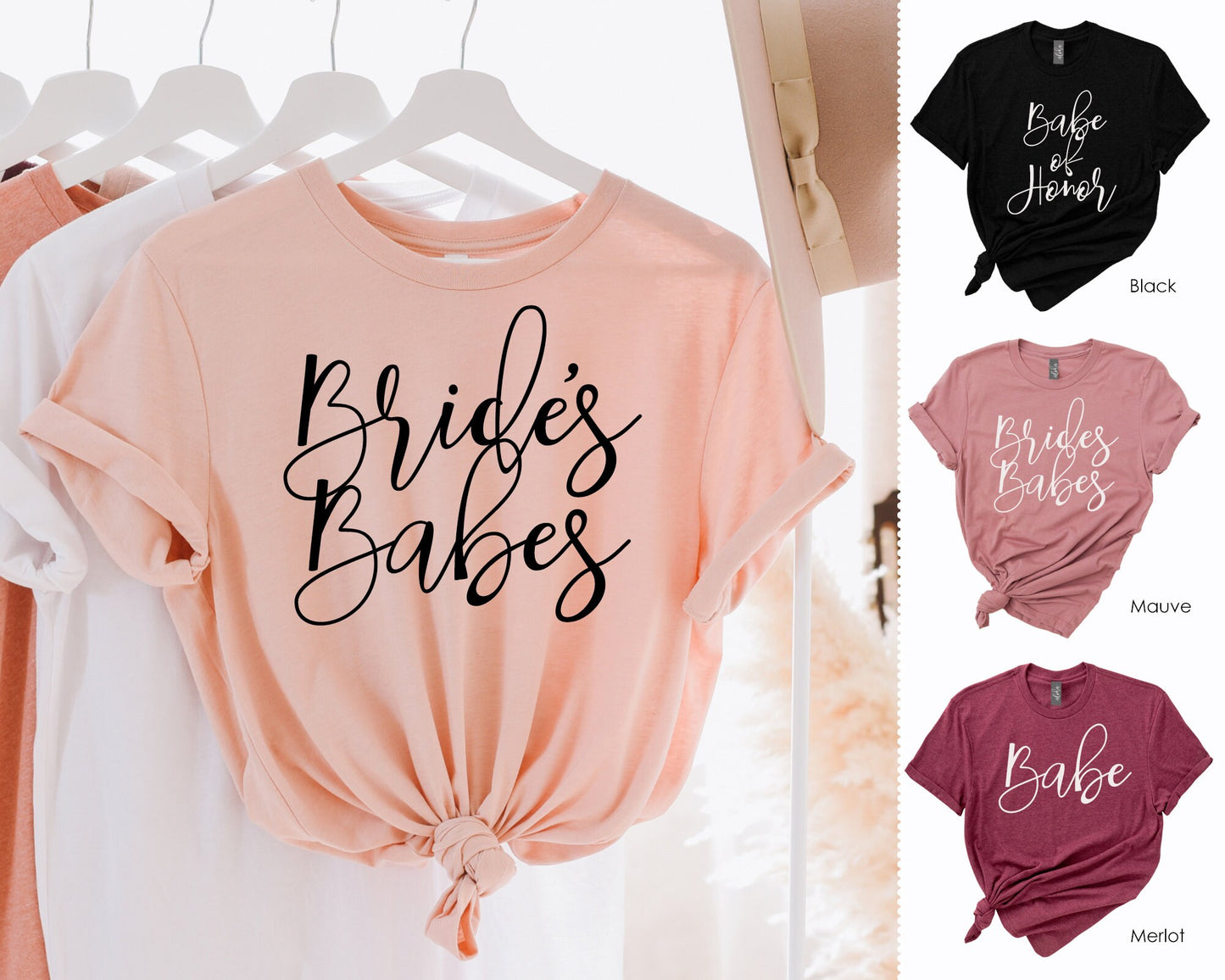 Brides Babes Shirt, Bachelorette Party Shirt, Babe of Honor Shirt, Bridal Party Shirt, Gift, Bridesmaid Shirt, Proposal Box 8-21