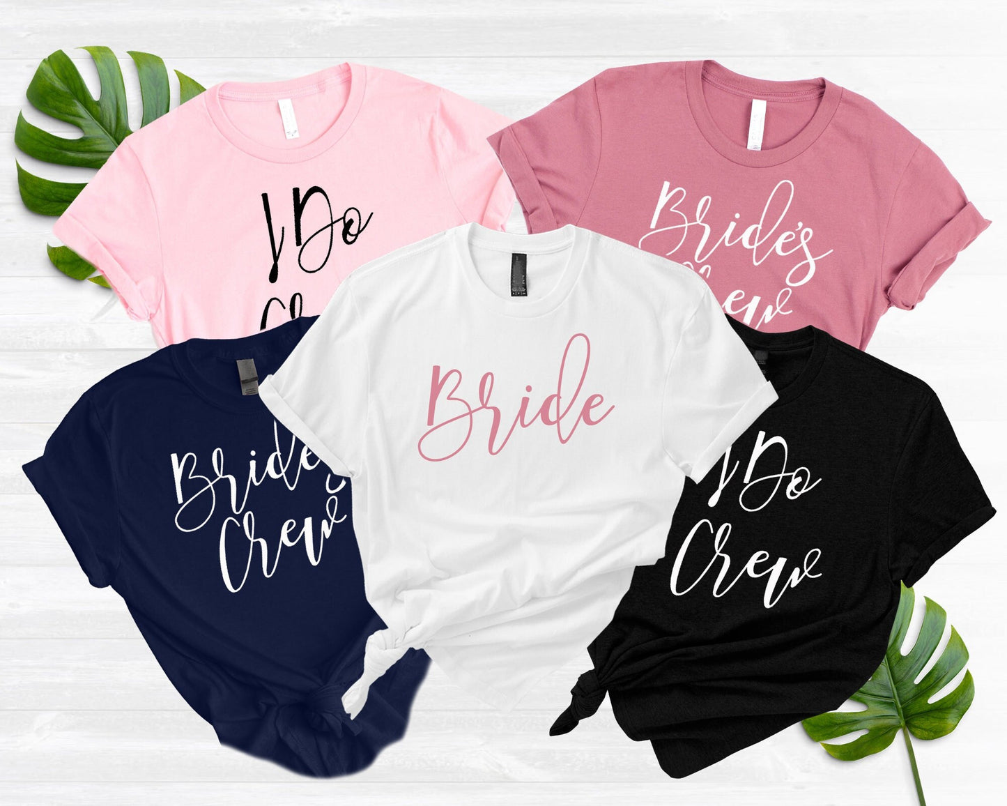 Bachelorette Party Shirt, Brides Crew, I Do Crew Shirts, Bridal Party Shirts, Bridesmaid Gift, Proposal Box, Mauve, Pink, Navy, Black, Set