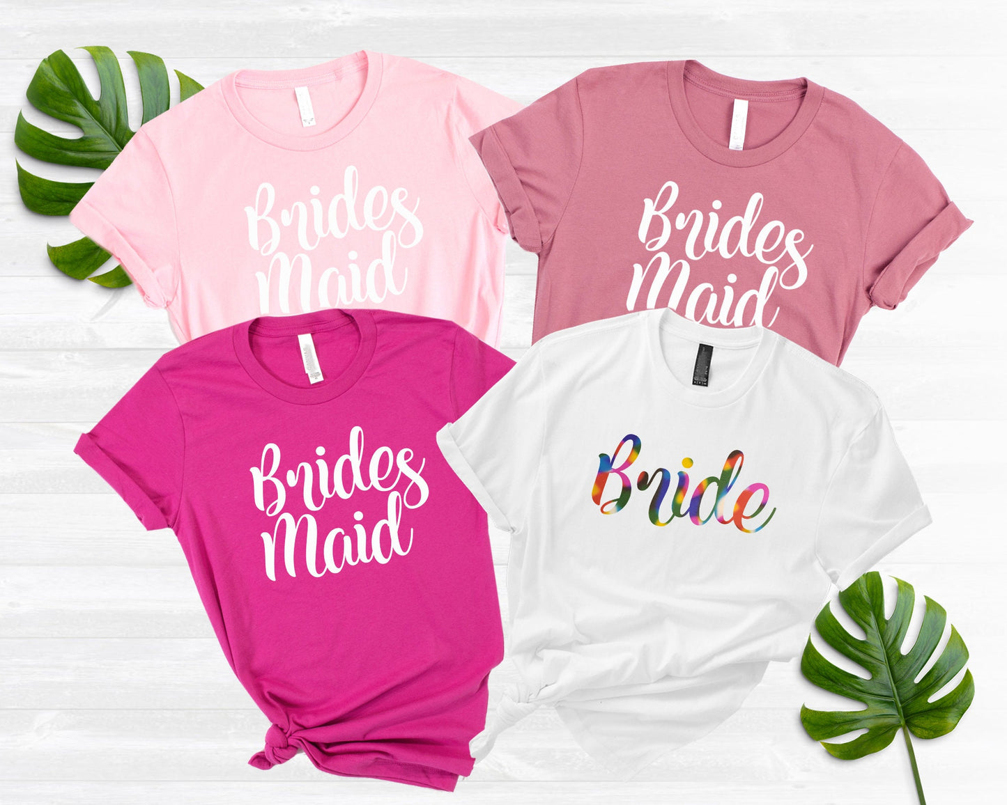 Rainbow Bride Shirt, Bridesmaid Shirts, Bridesmaid Proposal, Bridesmaid Gift, Maid of Honor Shirt, Bridal Party Shirt, Bachelorette Party