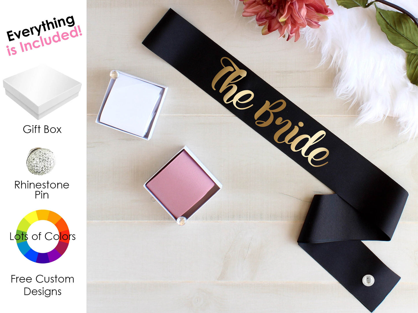 Bride Sash, Bride to Be Sash, Wedding Sash, Bachelorette Party Sash, Wedding Party Sash, Bridal Shower Sash, Bach Sash