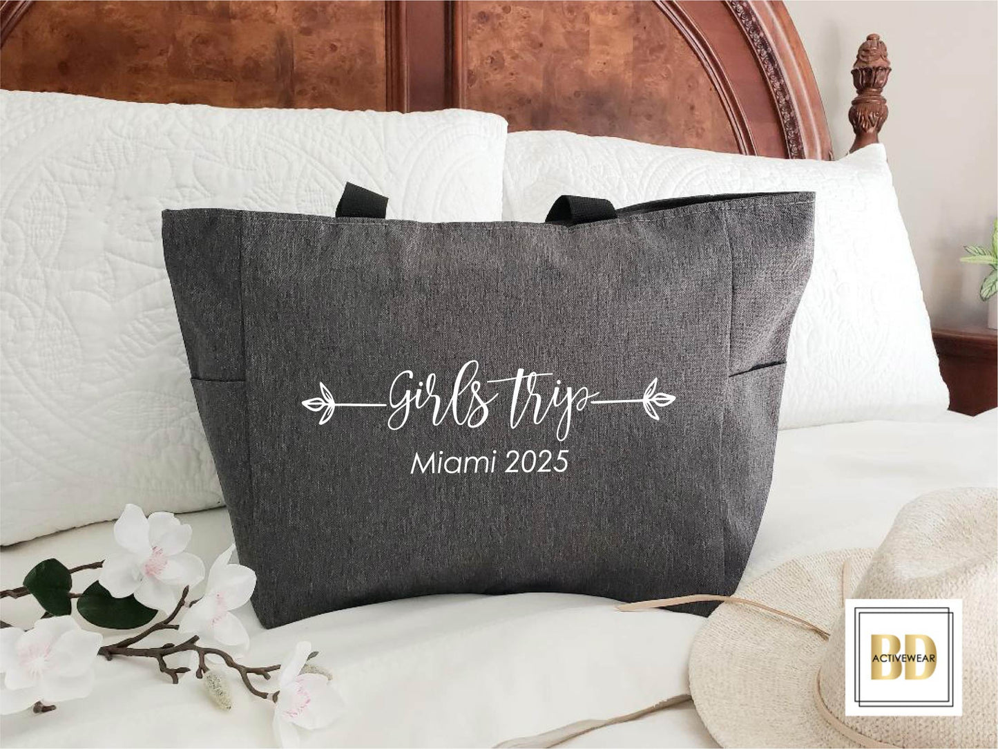 Girls Trip Tote Bag, Girls Weekend Bag, Custom Girls Trip Tote, Bridesmaid Gift, Tote Bag Canvas, Tote Bag Women, Personalized Tote Bag