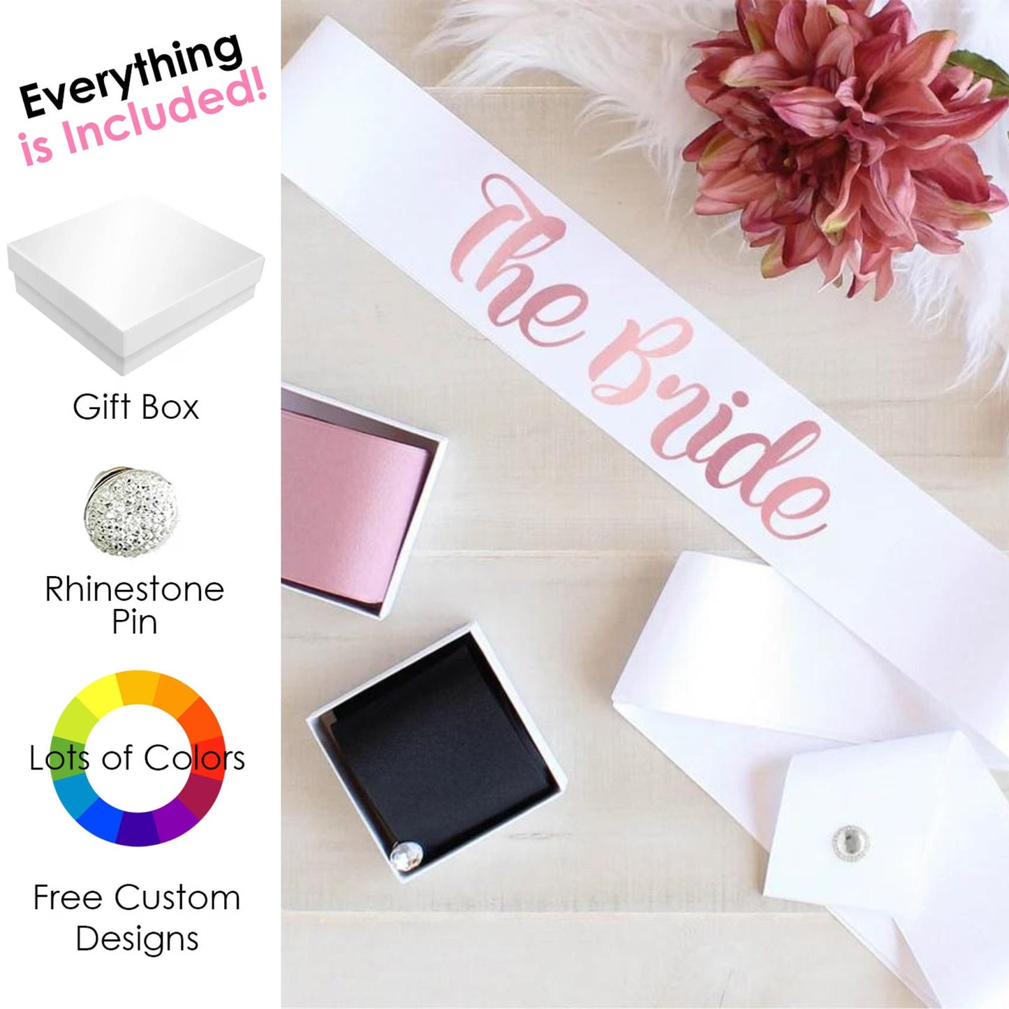 Bride Sash, Bride to Be Sash, Wedding Sash, Bachelorette Party Sash, Wedding Party Sash, Bridal Shower Sash, Bach Sash