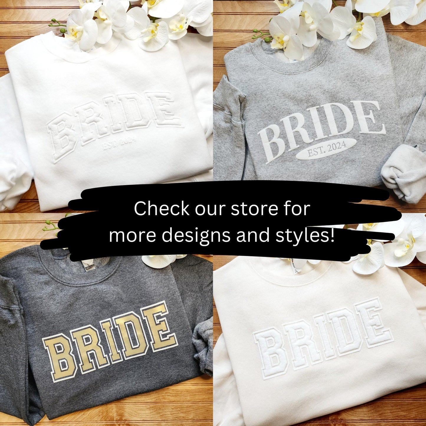 Bride Sweatshirt Personalized, Initial Heart Sleeve Crew, Personalized Gift for Bride, Engagement Gift, Unique Bridal Shower