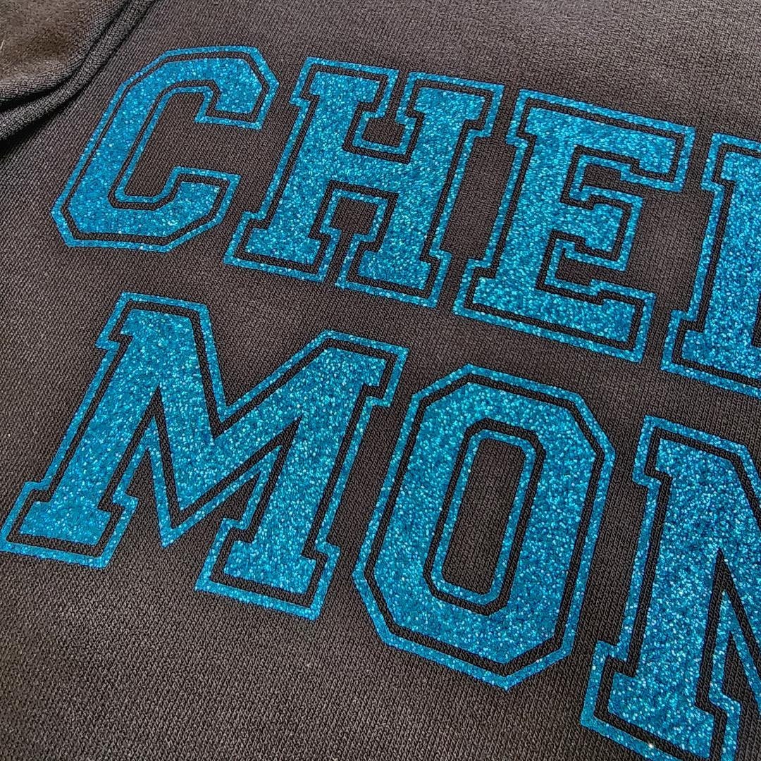 Custom Cheer Mom Sweatshirt, Cheerleader Shirt, Glitter Cheer Mom, Competition Mom Sweater Outfit, Personalized Cheer Gift for her