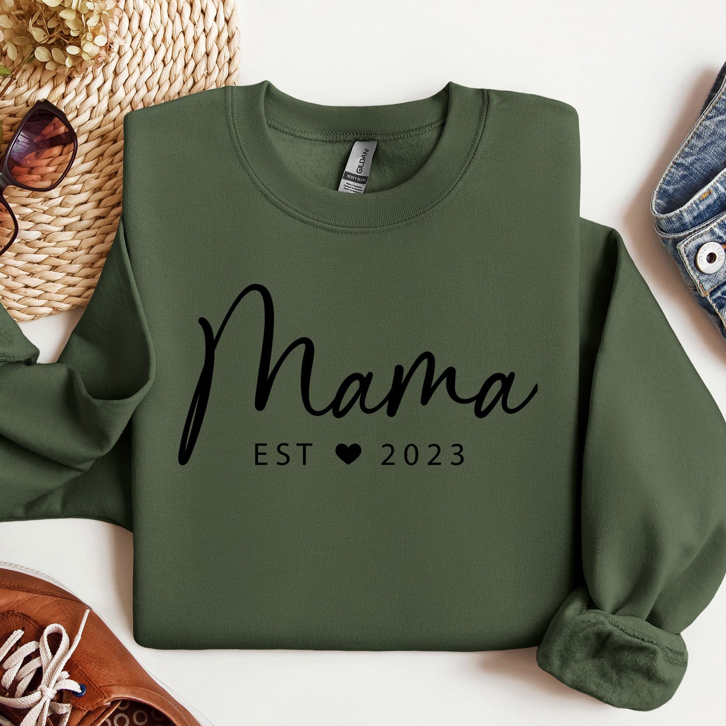 Aunt Sweatshirt with Established Year, Birthday Gift, Mothers Day Gift, Gift for Auntie, Cute Aunt Shirt, Keepsake Sweater