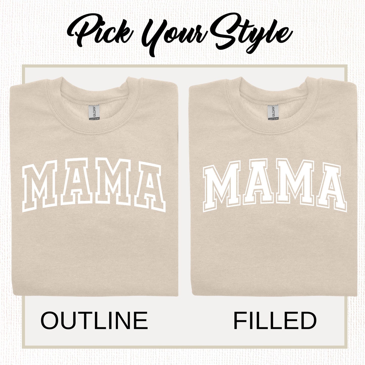 Custom Mama Sweatshirt with Kids Names, Personalized Puff with Children Names, Mama Sweater for Birthday or New Mom Gift