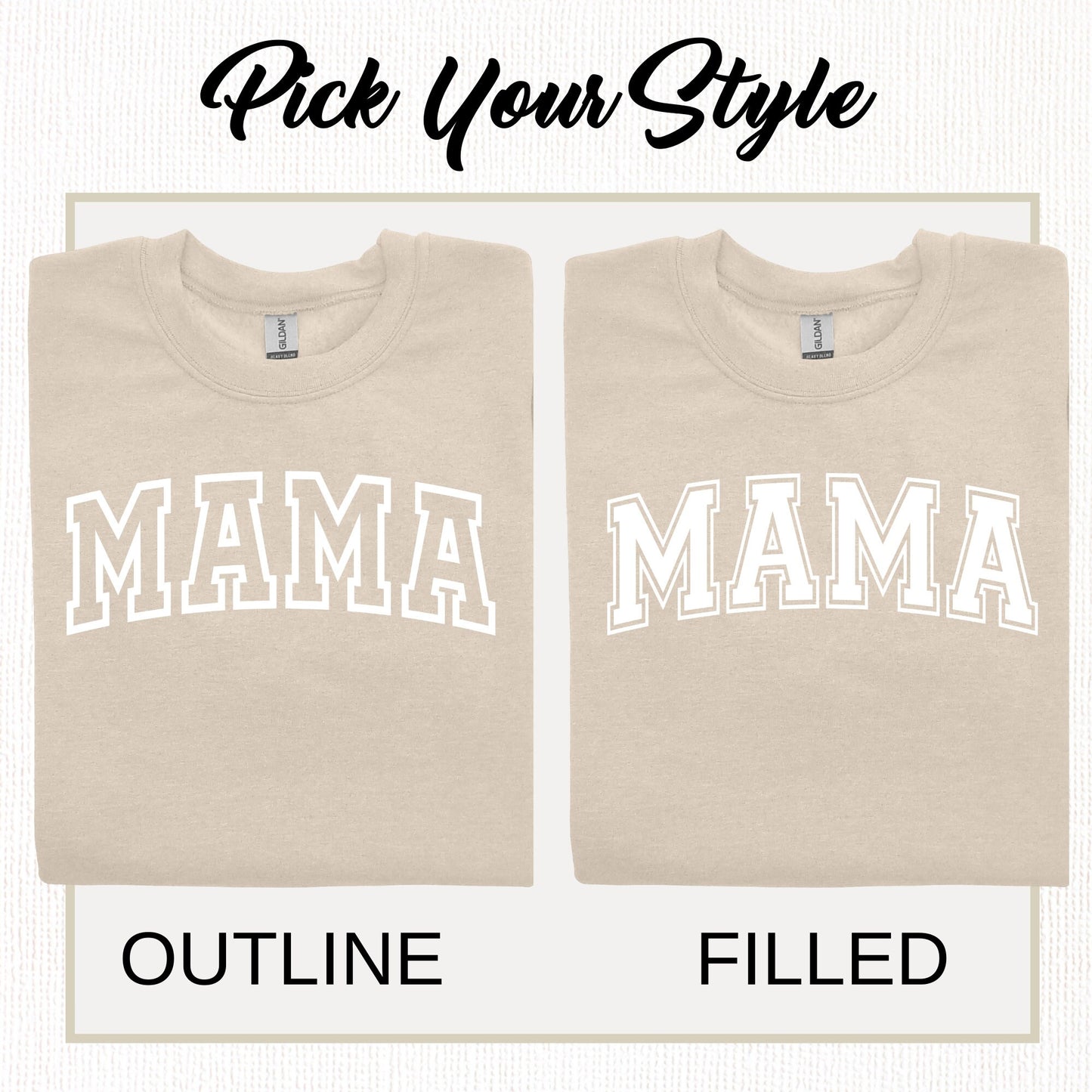 Personalized Mama Sweatshirt with Kid Names on Sleeve, Mothers Day Gift, Birthday Gift for Mom, Minimalist Cool Mom Sweater, New Mom, Green