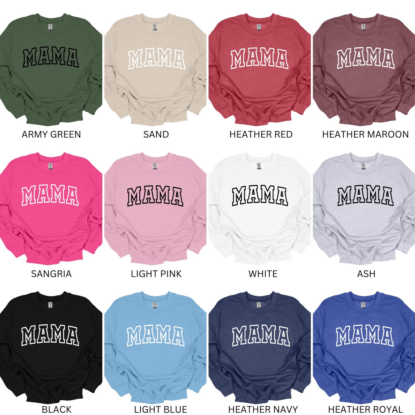 Custom Mama Sweatshirt with Kids Names, Personalized Puff with Children Names, Mama Sweater for Birthday or New Mom Gift