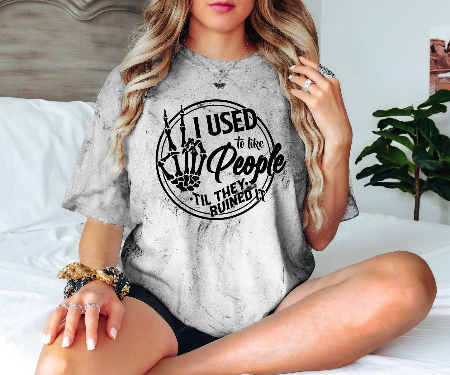 I used to like People Tie Dyed Comfort Colors Tee Shirt, I Used to Be A People Person, Funny Shirt, Sarcastic Shirt