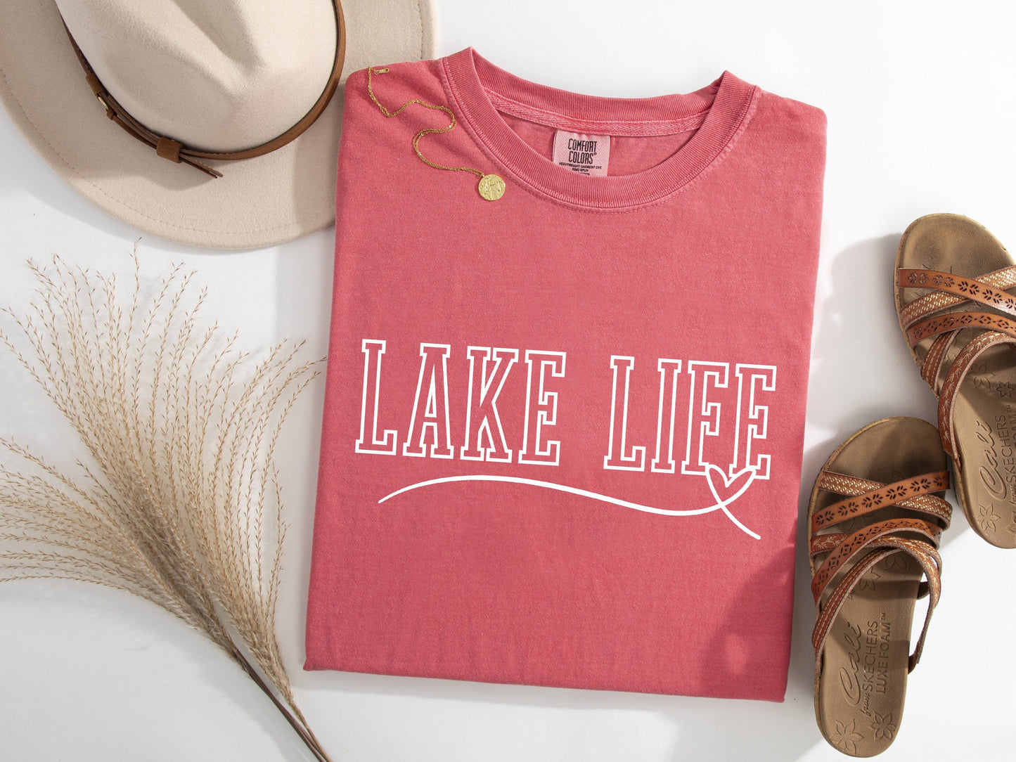 Lake Life Shirt Comfort Colors Heart, Lake Tshirt, Boating Shirt, Gift For Adventurer, Family Travel Apparel, Camper Clothing, Travel Lover