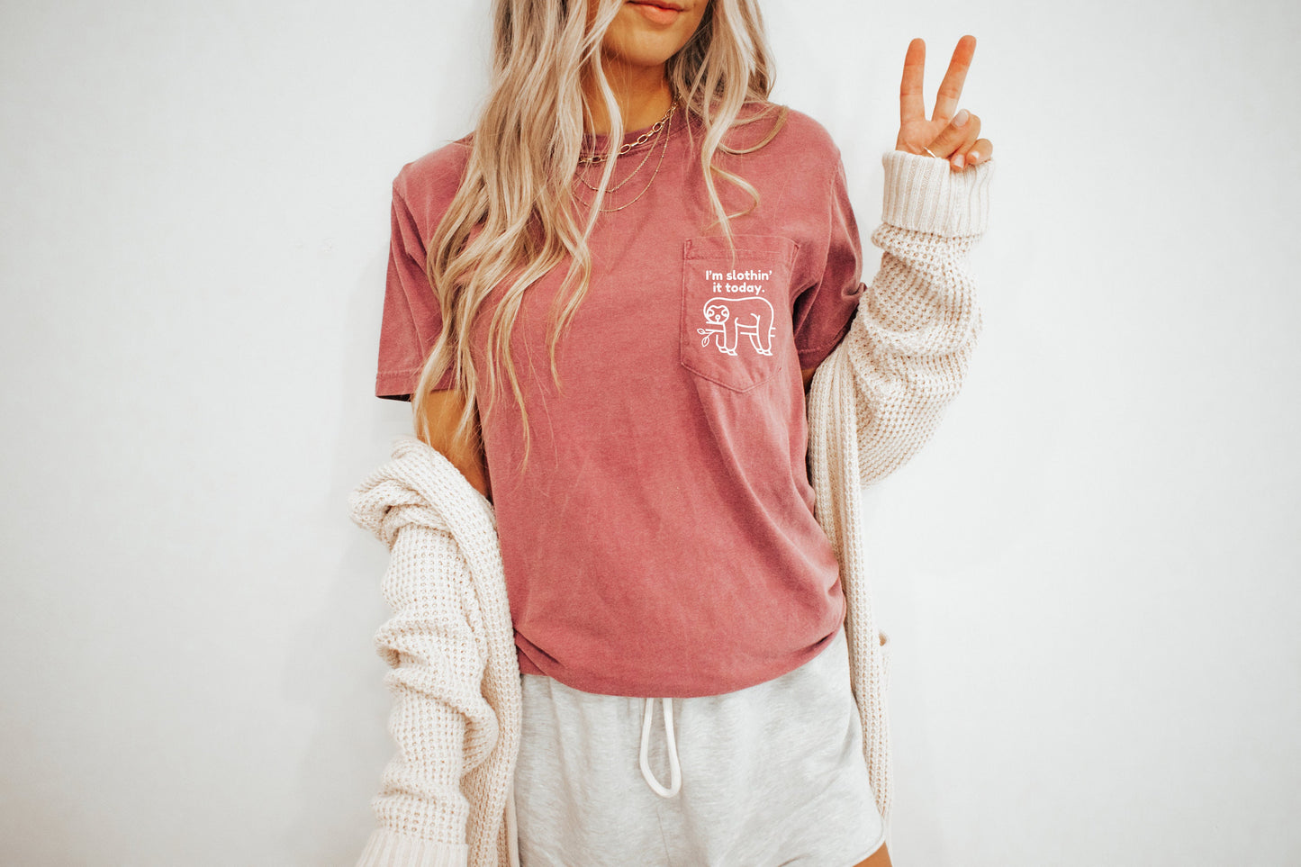 Lazy Day Shirt, Lazy Sloth Tee, Funny Lazy Shirt, Lazy Vibes, Sleep Shirt, Sloth Gift, Hangover Shirt, Comfort Colors Pocket Tee Shirt
