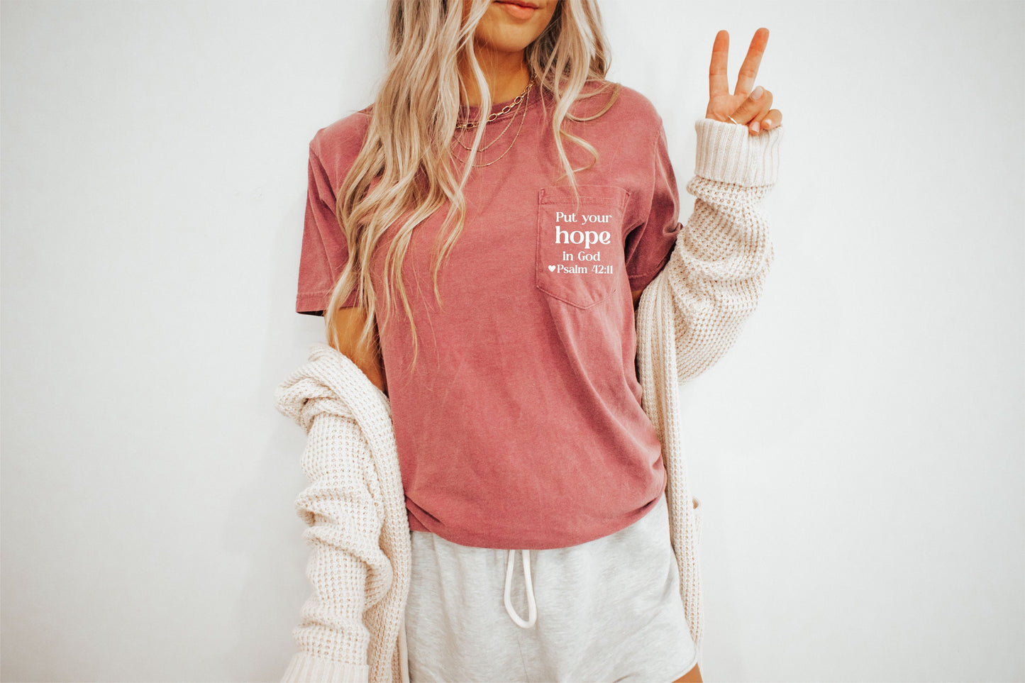 Hope Bible Verse Shirt, Bible Quote Shirt, Christian Apparel, Christian T-Shirt, Easter Shirt, Comfort Colors Pocket Tee Shirt