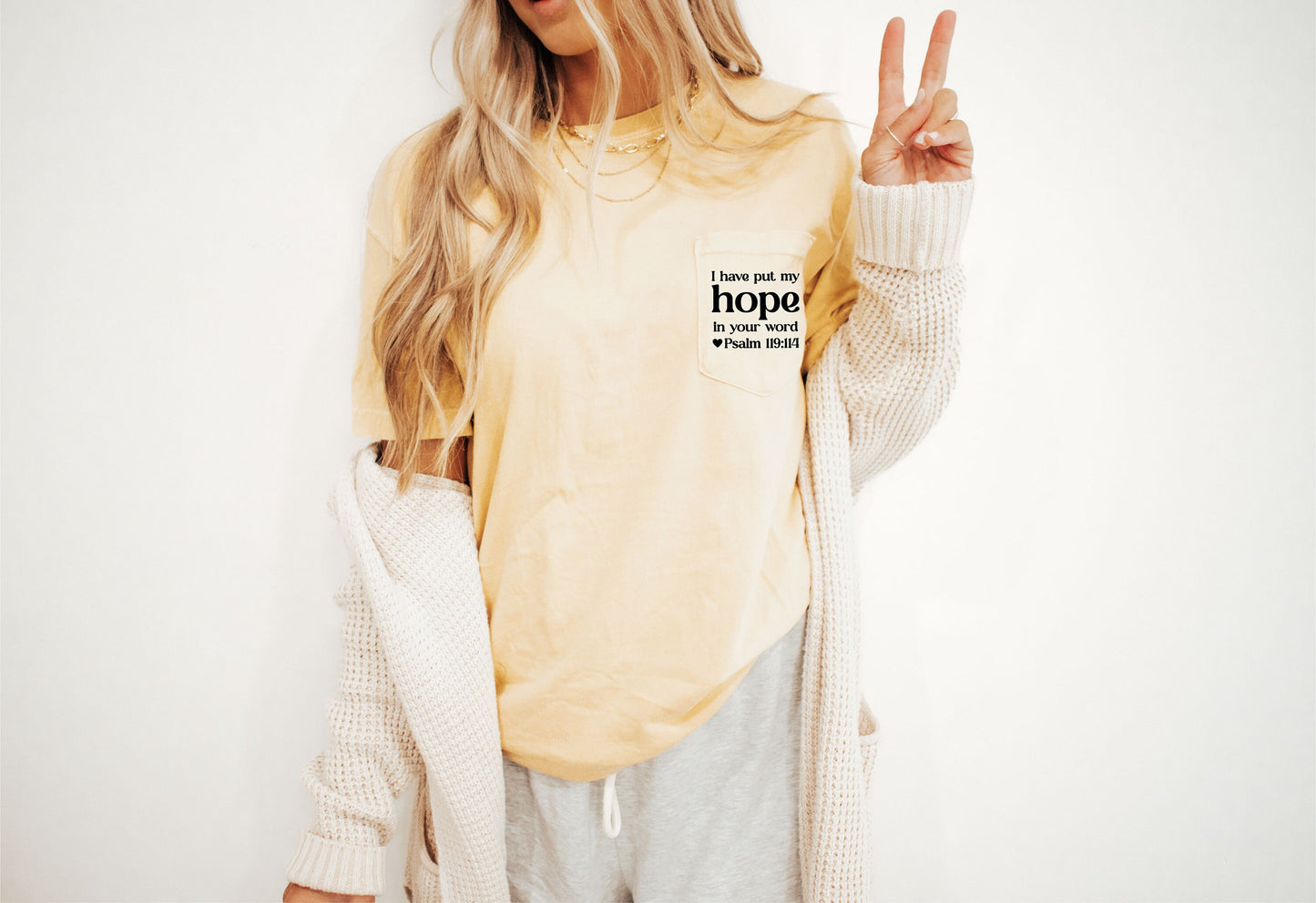 Hope Bible Verse Shirt, Women of the Bible, Christian Apparel, Christian Shirt, Easter Shirt, Comfort Colors Pocket Tee Shirt