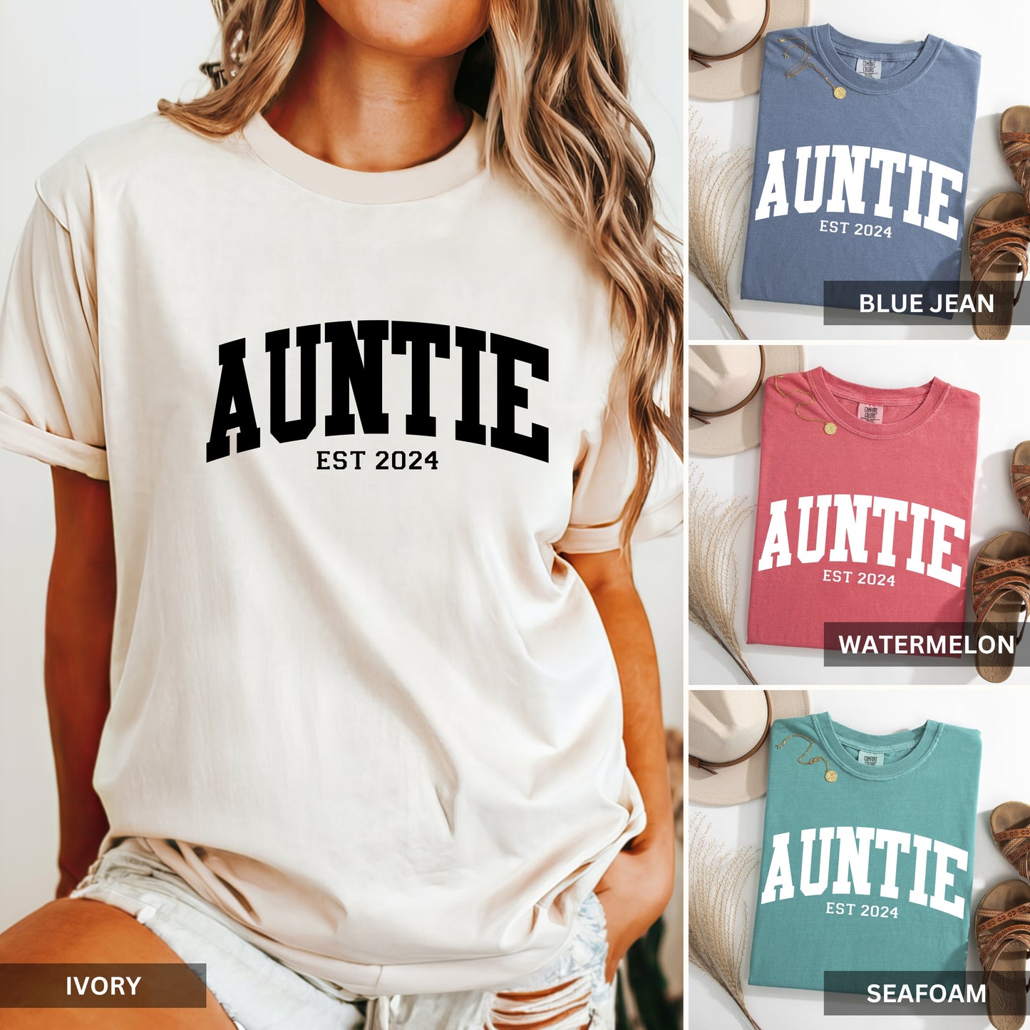 Custom Auntie Canvas Zipper Tote Bag, New Aunt Gift, Cool Aunt Present, Sister Gift, Aunt Birthday Gift, Gift from Nephew and Niece