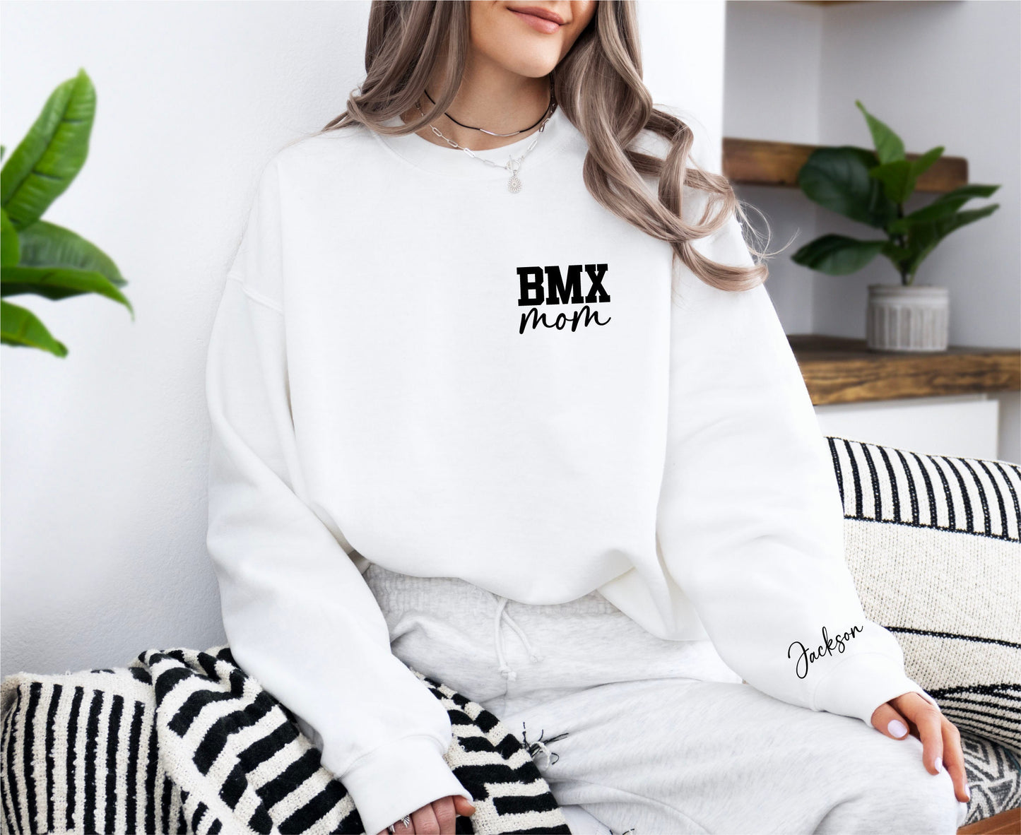 BMX Mom Sweatshirt, BMX Mom Personalized, BMX Mom Gift, Bmx Parent Sweatshirt, Custom Sports Mom Sweatshirt, Race Mom Sweatshirt
