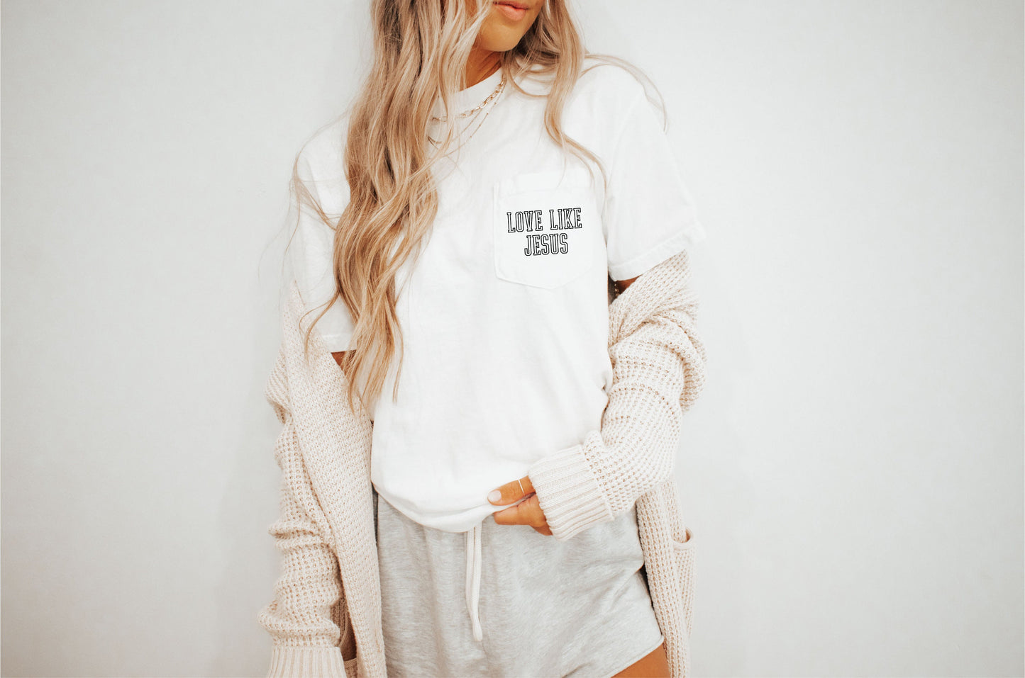 Love Like Jesus Shirt, Faith Shirt, Religious Gift, Christian Apparel, Christian Shirt, Easter Gift, Comfort Colors Pocket Tee Shirt