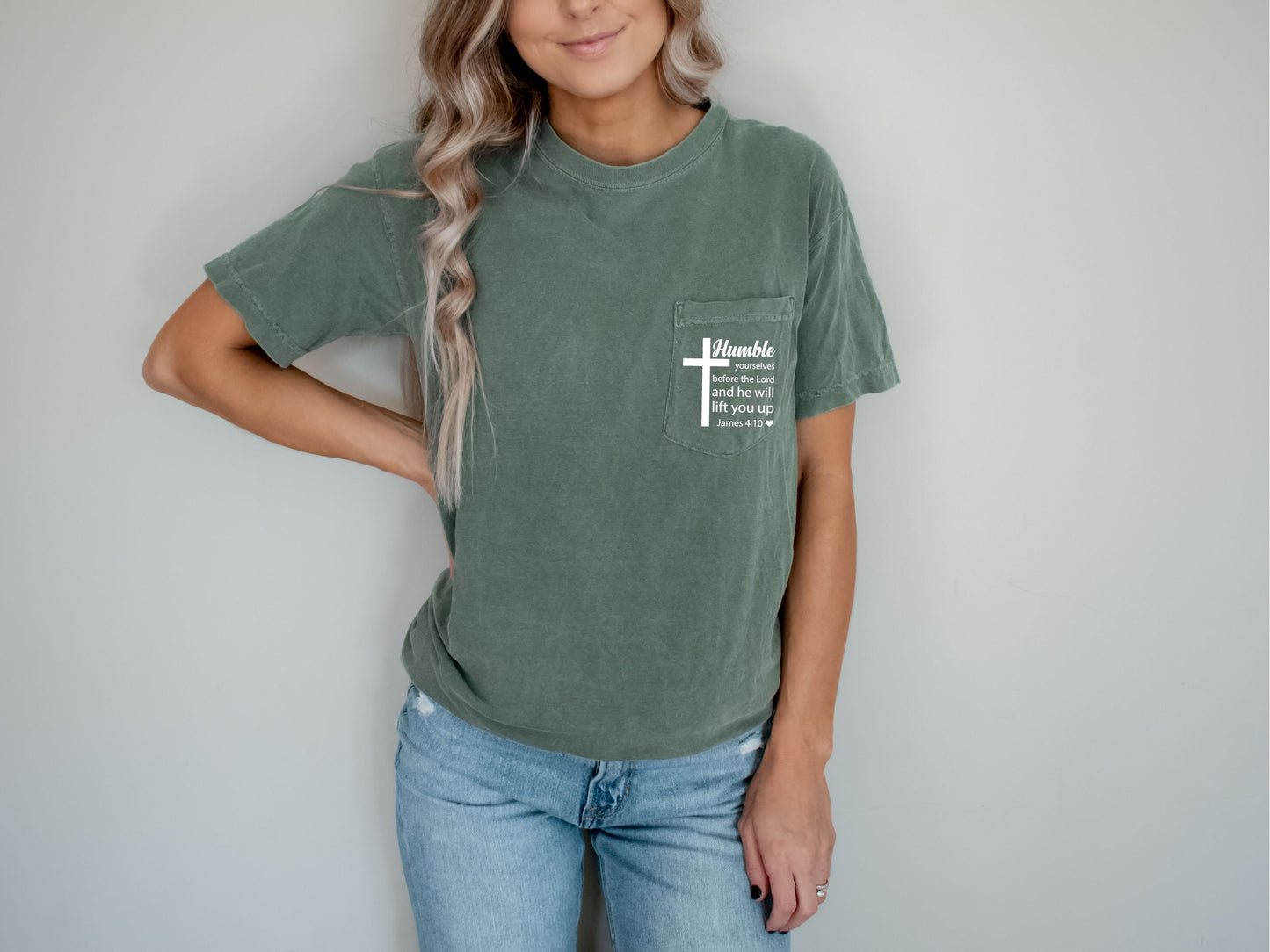 Bible Verse Shirt Women, Christian Gifts, Inspirational Bible Quote Shirt, Christian Apparel, Comfort Colors Pocket Tee Shirt