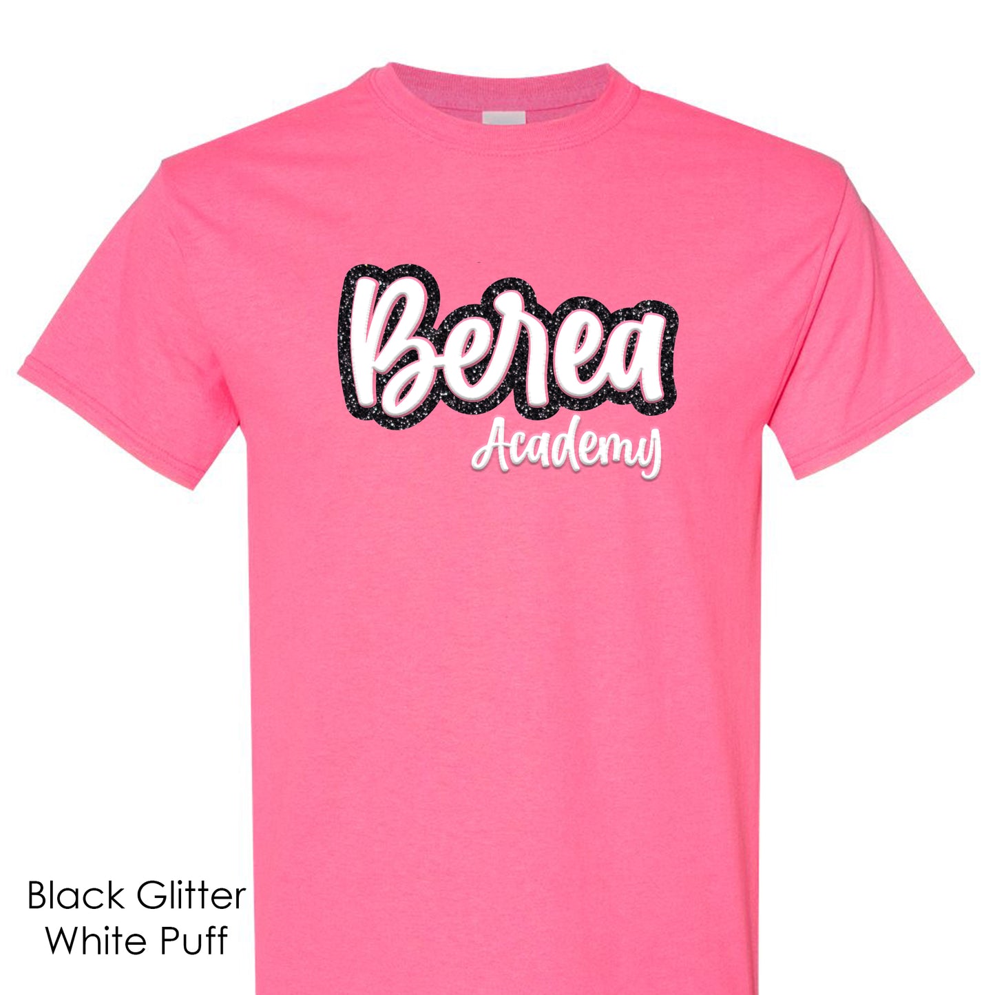Berea Academy - Black Glitter / White Puff