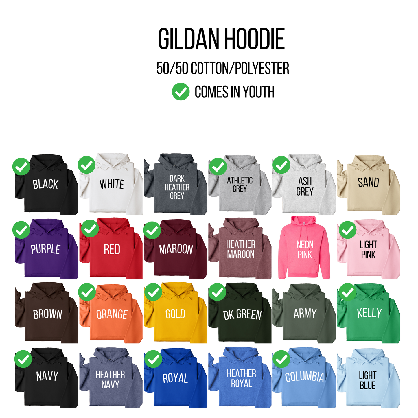 Custom School / Team Hoodie (Font 24)