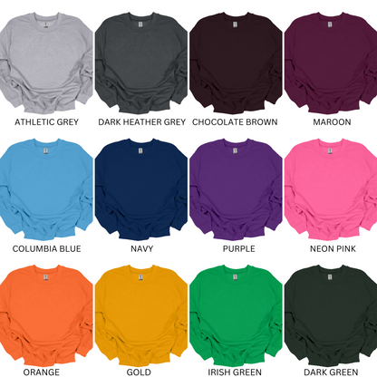Personalized Puff Embossed Script Mama Sweatshirt with Kid Names on Sleeve #M104
