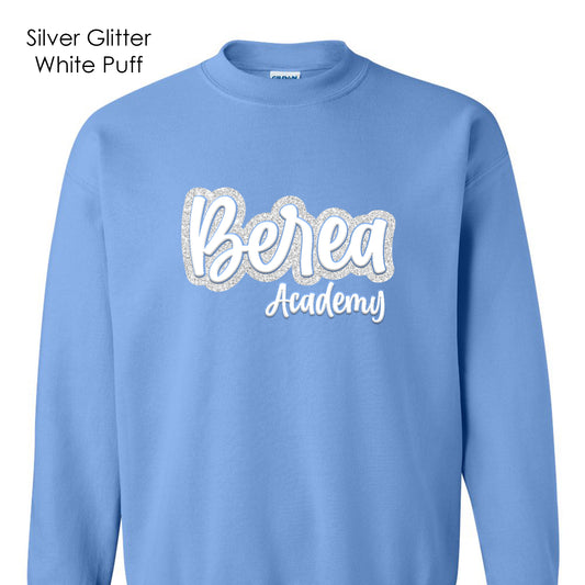 Berea Academy - Silver Glitter / White Puff