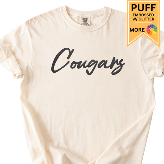 Custom School / Team  Comfort Color Tee Shirt (Font 25)