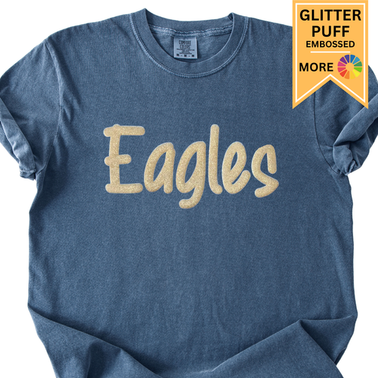 Custom School / Team  Comfort Color Tee Shirt (Font 24)