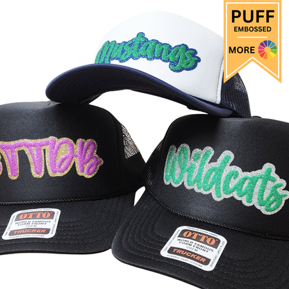 Custom School / Team Trucker Hat (Font 6)