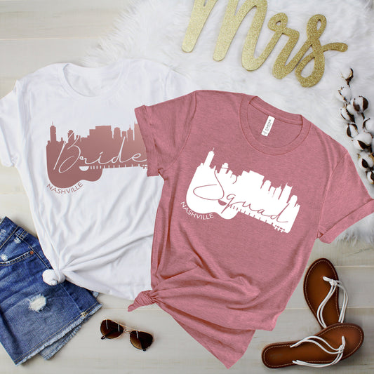 Nash Bash, nashville bachelorette shirts, Bridesmaid Shirts, Bride Squad, Nashville Bash, Bridal Party Shirts, bachelorette party tank