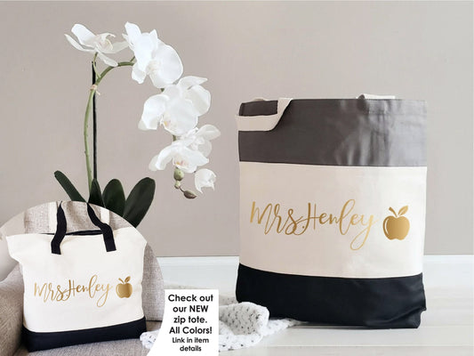 Teacher tote bag, Personalized teacher tote bag, Gifts for teachers, Teacher life, Personalized teacher gift, Custom Tote