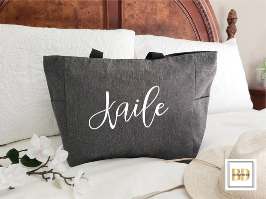 Custom Tote, Tote Bag Canvas, Gift for Her, Tote Bag Personalized Tote Bag Women, Bridesmaid Gift, Personalized Tote Bag, Gold Foil Tote Bag