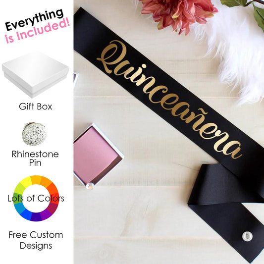 Custom Quinceañera Sash, Quinceañera Sash, Quince Sash, Birthday Girl Sash, 15th Birthday Sash, Birthday Party Sash, Mis Quince Años Sash