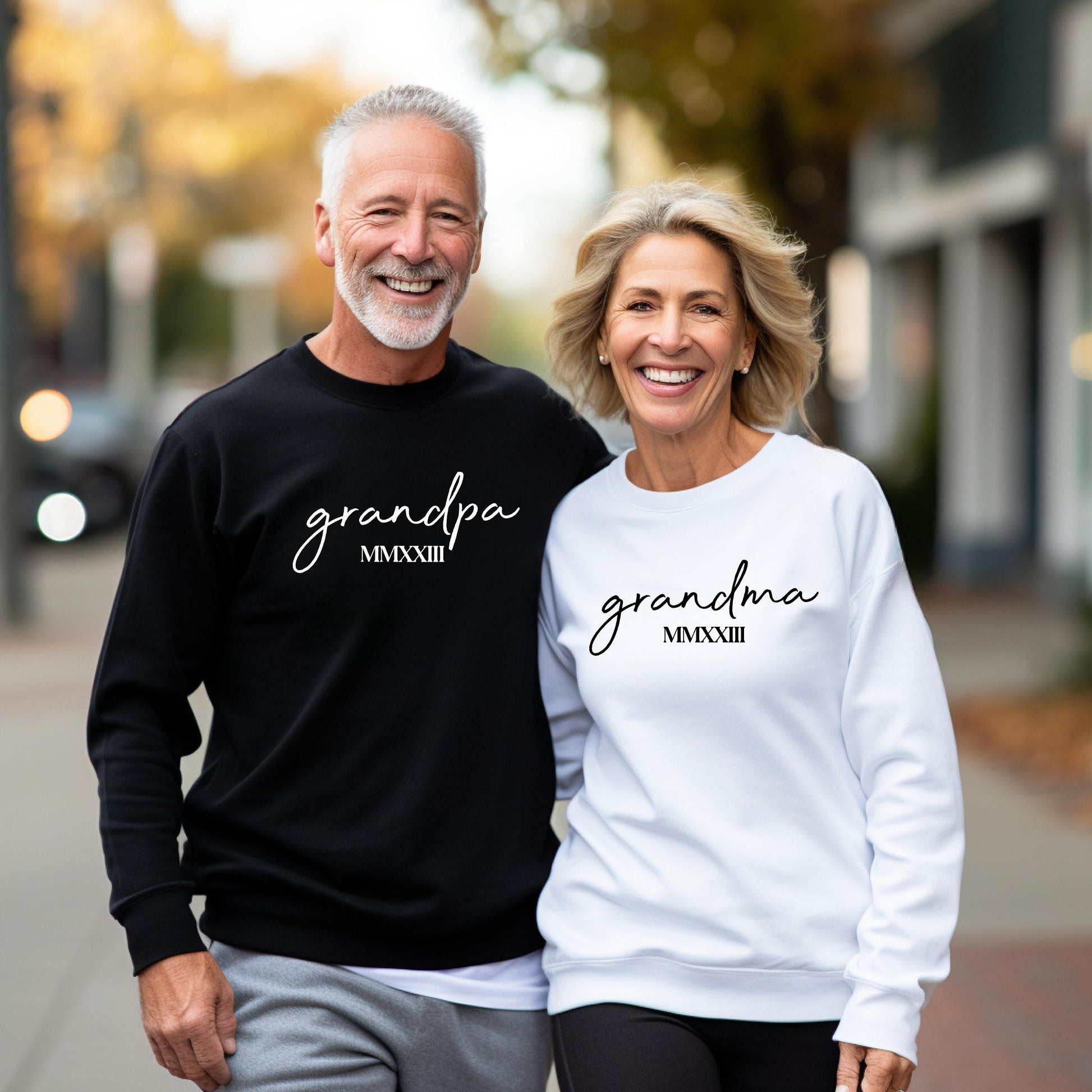 Custom Embossed Grandma Sweatshirt with Grandkids Names on Sleeve, Grandma Est Roman Numerals, Personalized Nana Sweater, New Grandma Gift