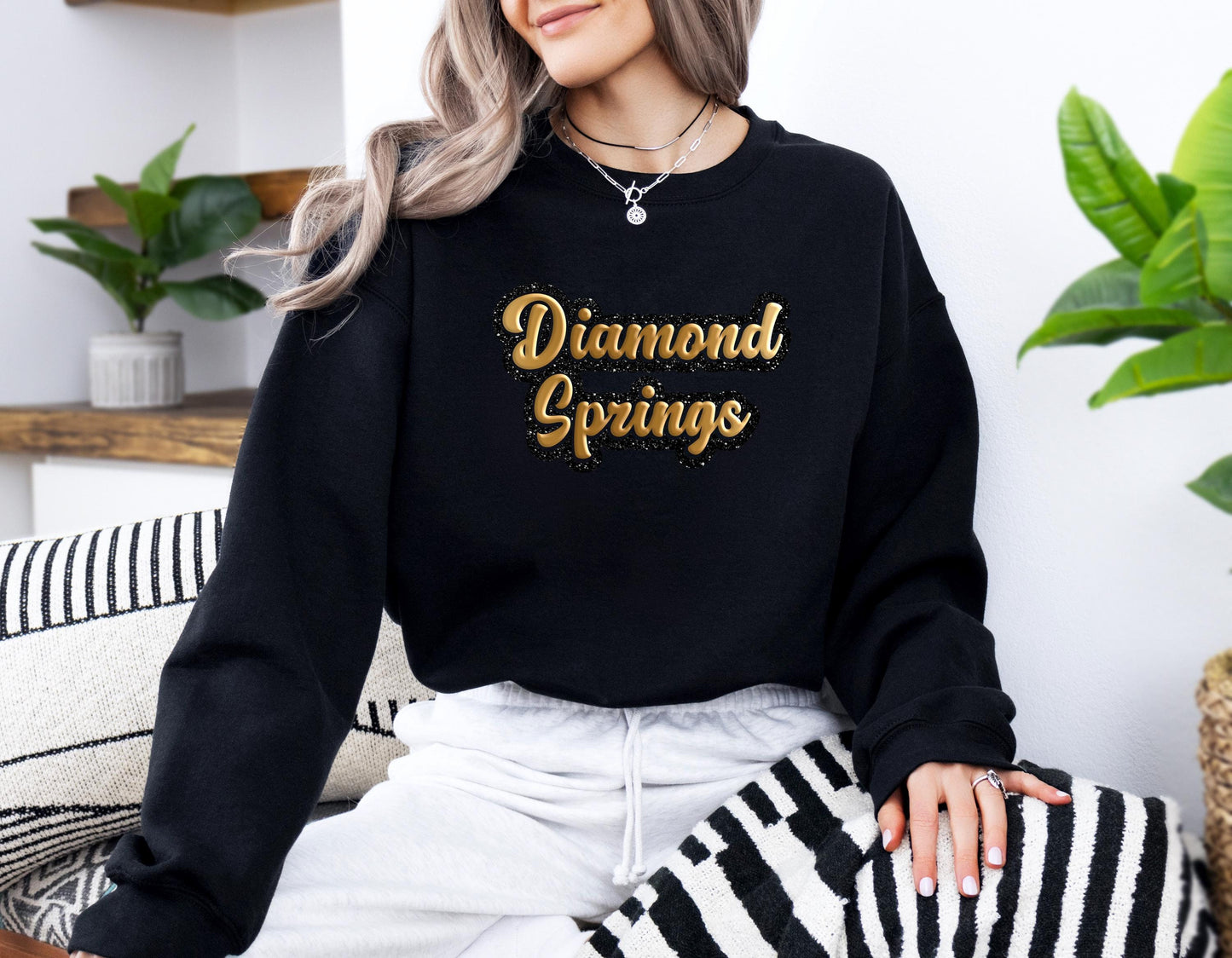 Diamond Springs Team Sweatshirt - BLACK SWEATSHIRT