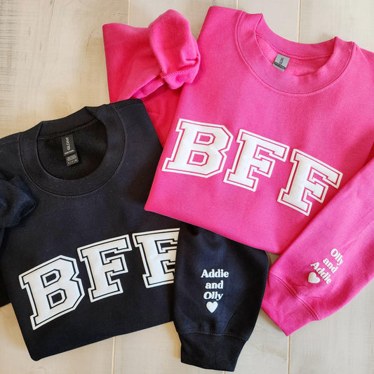 Puff BFF Sweatshirt, Custom Best Friend Sweatshirt, BFF Outfit, Matching BFF Shirt, Personalized bff Sweatshirt, Best Friend Gift