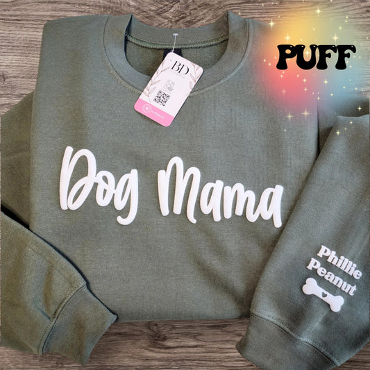 Custom Dog Mama Sweatshirt with names, Customized Dog Person Gift, Pet Lover, Dog Remembrance Gift, Fur Mama Tee Shirt, New Pet Owner