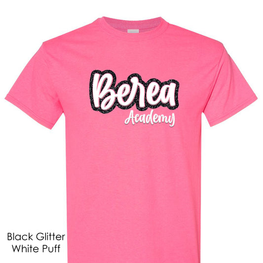 Berea Academy - Black Glitter / White Puff